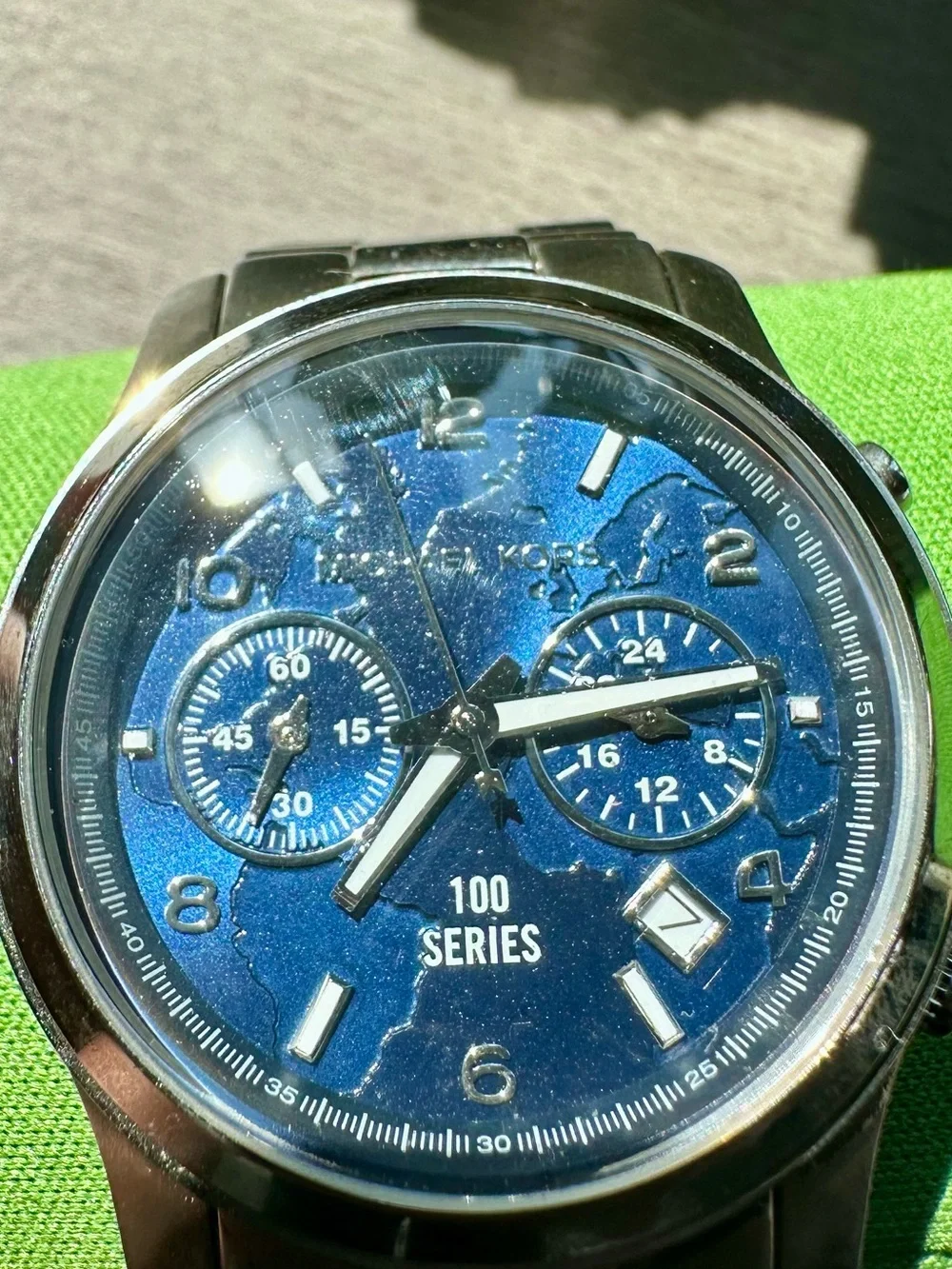 limited Edition MK Blue 100 Series unisex Chronograph Michael Kors Watch